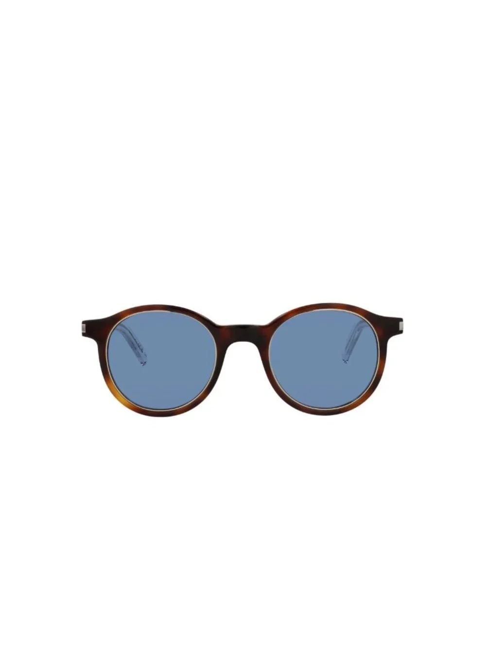 New Saint Laurent Women's Sunglasses Round Oval Acetate Frame Unisex Havana Blue